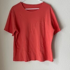 Coral Short Sleeve Women's Top